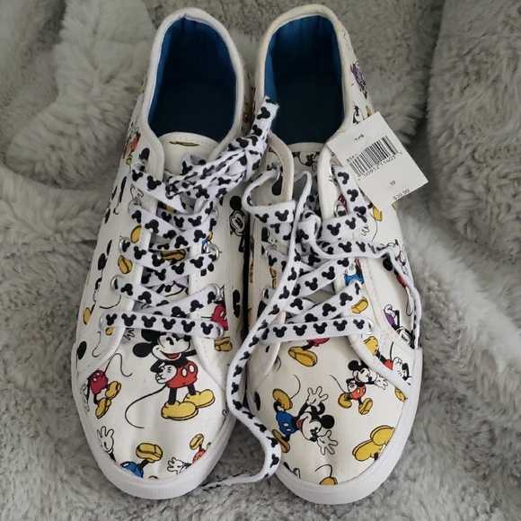 Disney Mickey Mouse Patterned White Sneakers - Picture 1 of 6